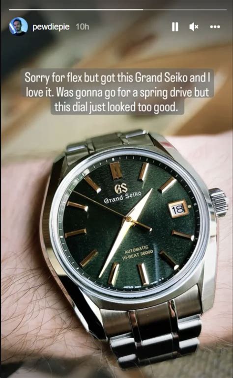 pewdiepie buys grand seiko